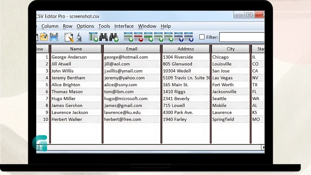 Gammadyne CSV Editor